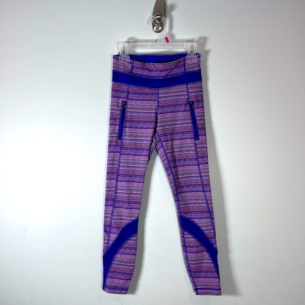 Lululemon Inspire Tight II (Mesh) Space Dye Twist Iris Flower Pink Shell Size 2